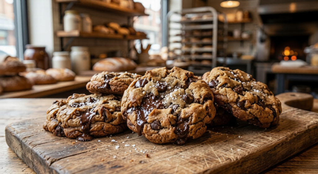 Thick, bakery-style chocolate chip cookies 