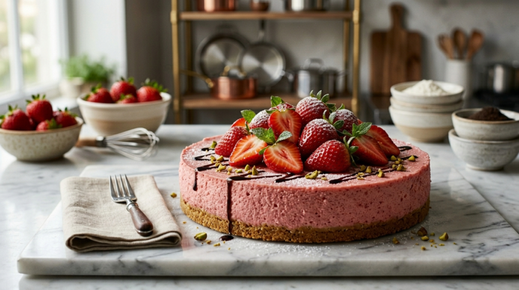 Artisan Velvet Strawberry Cheesecake