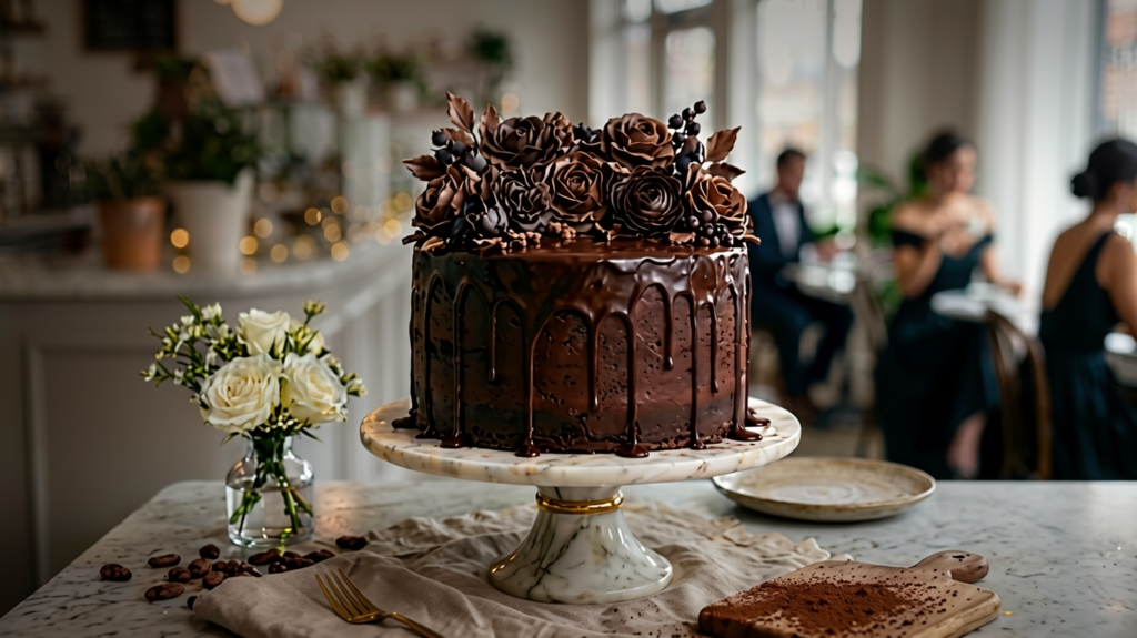 Dark Chocolate Velvet Drip Cake — Crumb & Cuisine